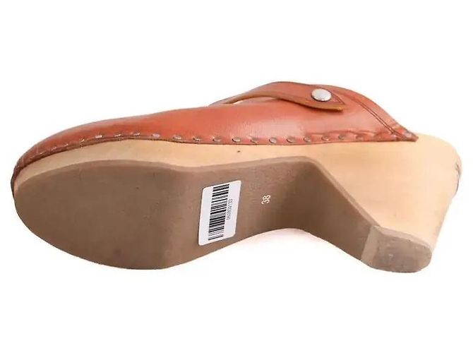 Isabel Marant Brown Leather Clogs - view 6