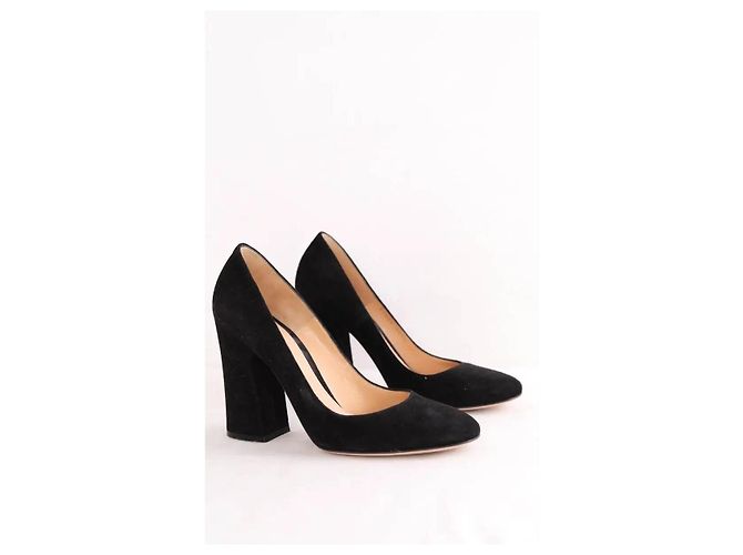 Décolleté Gianvito Rossi in camoscio nero taglia 38 - vista 3