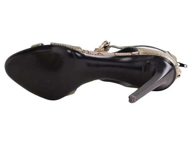 Tacchi Gucci in pelle dorati D'oro - vista 6