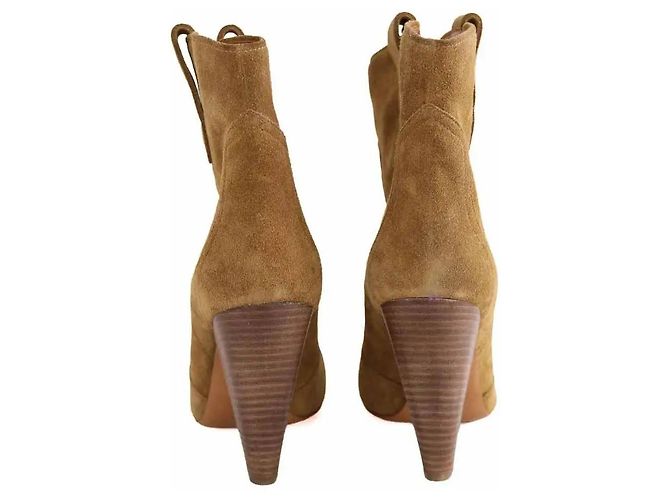 Stivaletti Isabel Marant Etoile in camoscio camel taglia 38 Cammello - vista 2