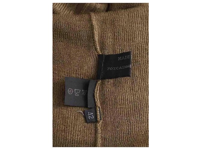 Top in cashmere Prada kaki Cachi - vista 6