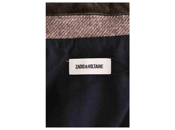 Zadig & Voltaire Mad chine Mantel aus Wolle braun - Ansicht 5