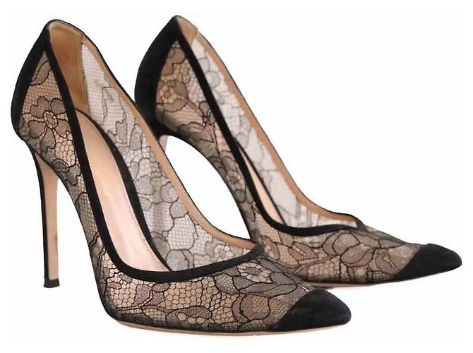 Décolleté Gianvito Rossi in tessuto nero Taglia 38 - vista 3