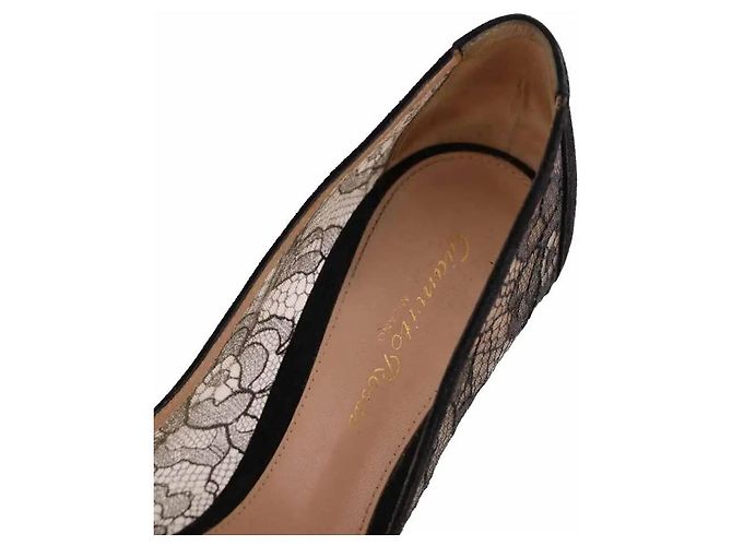 Décolleté Gianvito Rossi in tessuto nero Taglia 38 - vista 5