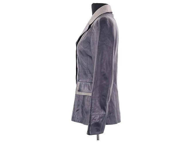 Loewe Lederjacke in Blau - Ansicht 3