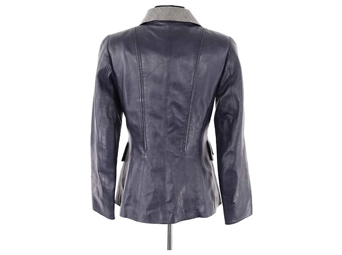 Loewe Lederjacke in Blau - Ansicht 4