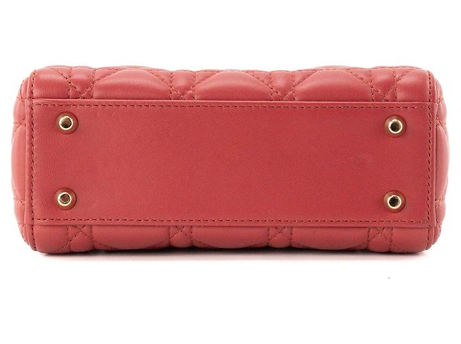 Autre Marque DIOR - Borsa a tracolla Lady Dior mini in pelle cannage rossa Rosso - vista 4