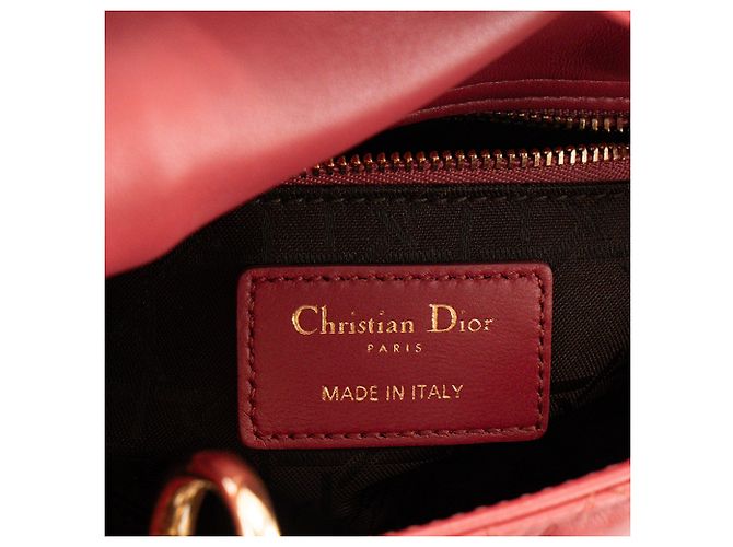 Autre Marque DIOR - Borsa a tracolla Lady Dior mini in pelle cannage rossa Rosso - vista 6