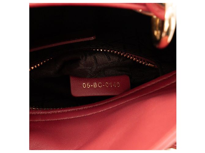 Autre Marque DIOR - Borsa a tracolla Lady Dior mini in pelle cannage rossa Rosso - vista 8