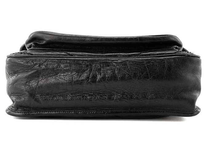 Autre Marque SAINT LAURENT - Borsa a tracolla Niki Medium Saint Laurent in pelle stropicciata nera Nero - vista 4