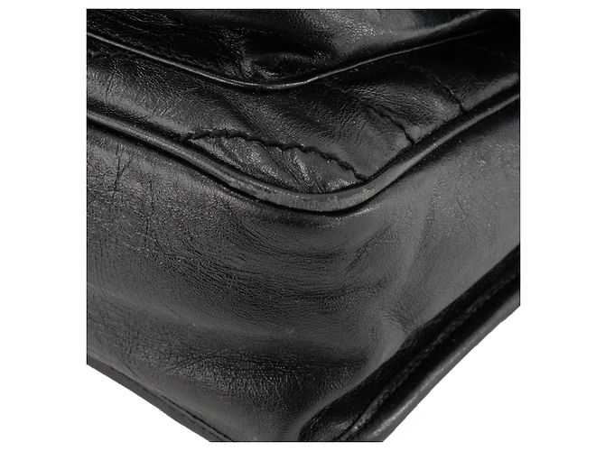 Autre Marque SAINT LAURENT - Borsa a tracolla Niki Medium Saint Laurent in pelle stropicciata nera Nero - vista 7
