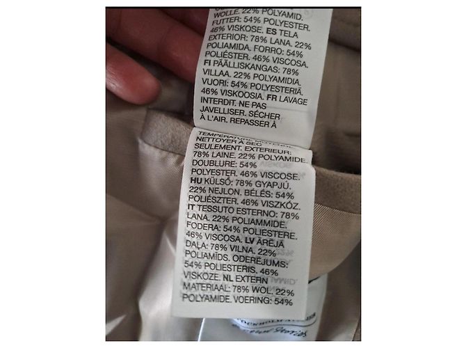 & Other Stories Trench Coat Beige de Mezcla de Lana - vista 5