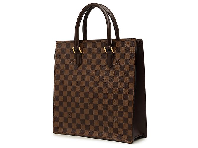 Borsa Tote Louis Vuitton Damier Ebene Venice Sac Plat Marrone - vista 2