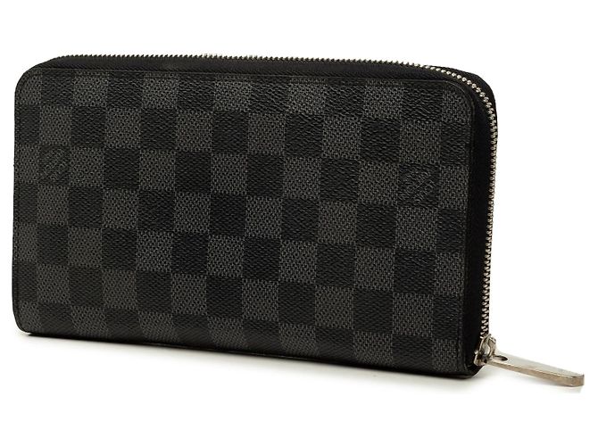 Black Louis Vuitton Damier Graphite Zippy Organizer Wallet Long Wallets - view 2