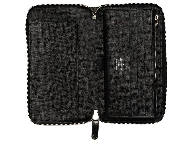 Black Louis Vuitton Damier Graphite Zippy Organizer Wallet Long Wallets - view 4