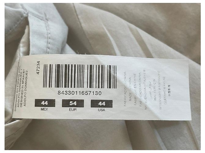 Giacca Adolfo Dominguez Beige in Cotone e Lyocell Grigio - vista 11