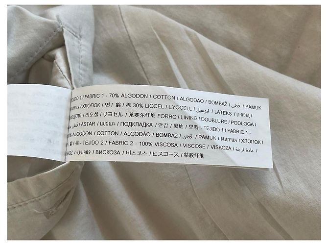 Giacca Adolfo Dominguez Beige in Cotone e Lyocell Grigio - vista 12