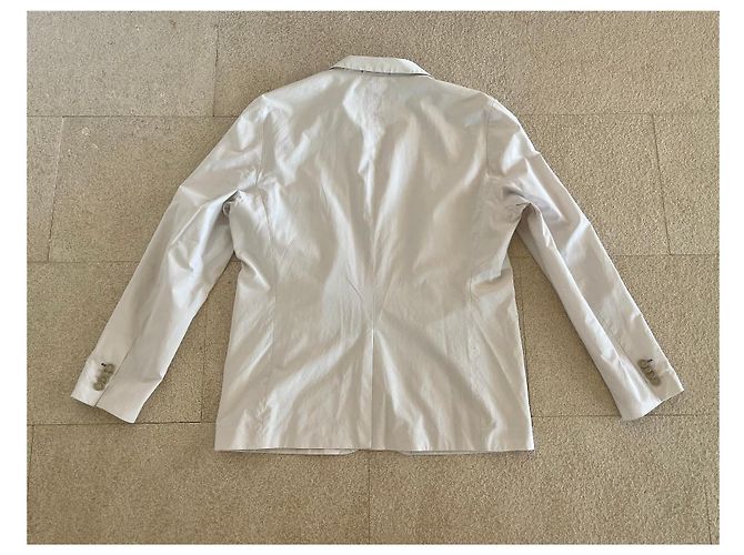 Giacca Adolfo Dominguez Beige in Cotone e Lyocell Grigio - vista 2