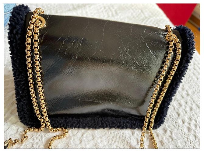Bolso de piel Marni azul oscuro - vista 3
