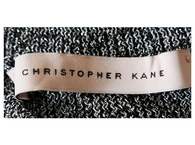 Christopher Kane Skinny Strickpullover in Silber Lurex Grau - Ansicht 5