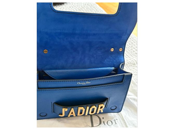 Borsa Christian Dior J'Adior in pelle Blu - vista 3