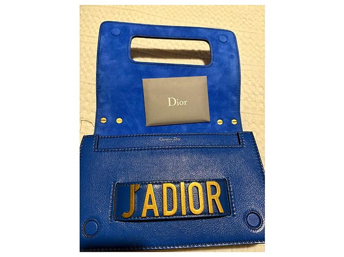 Borsa Christian Dior J'Adior in pelle Blu - vista 7