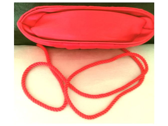 Autre Marque Rodor rote Satin-Handtasche mit Schleife - Ansicht 3