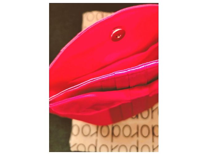 Autre Marque Rodor rote Satin-Handtasche mit Schleife - Ansicht 4