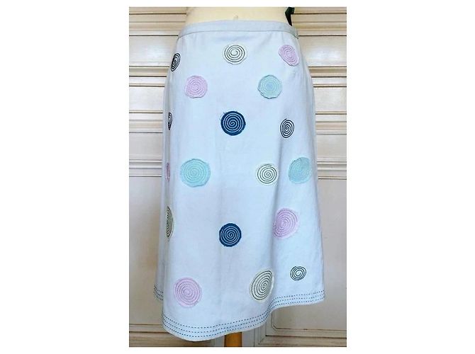 Autre Marque Boden Spirales Relief Sommerrock TS Blau Mehrfarben - Ansicht 12
