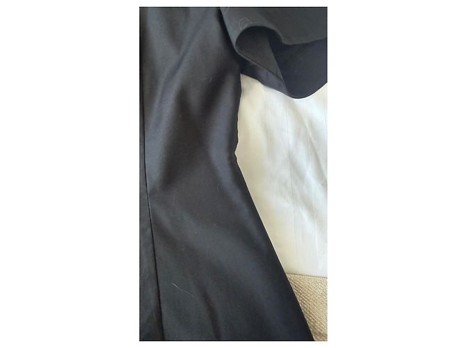 Vestido mini de algodón negro KHAITE con escote cuadrado - vista 4