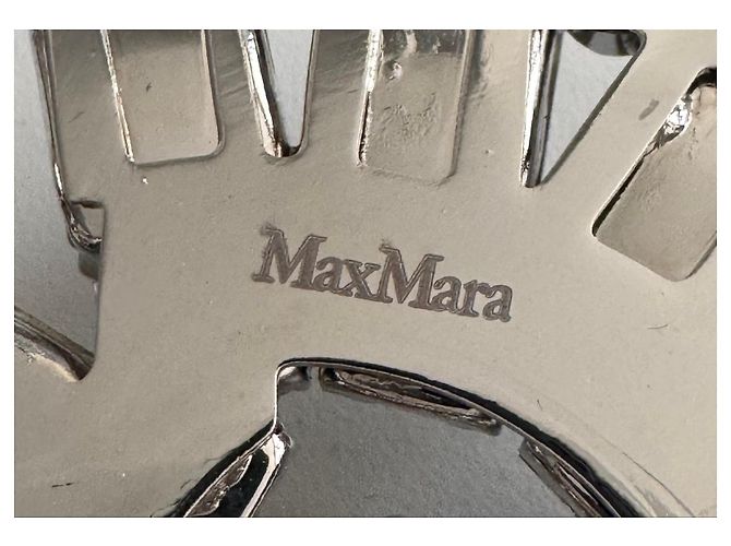 Max Mara MaxMara Brosche mit Kristallen Silber Grau - Ansicht 8
