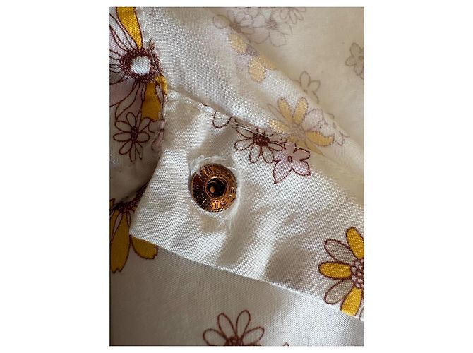 See By Chloé ärmellose Blumenbluse Braun Pink Weiß Gelb - Ansicht 10