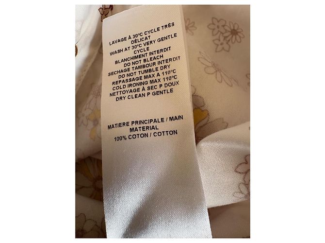See By Chloé ärmellose Blumenbluse Braun Pink Weiß Gelb - Ansicht 12