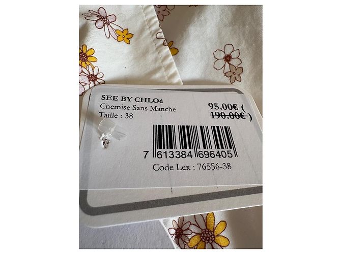 See By Chloé ärmellose Blumenbluse Braun Pink Weiß Gelb - Ansicht 7