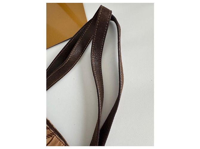 Prada Tasche aus bedrucktem Nylon Braun - Ansicht 15