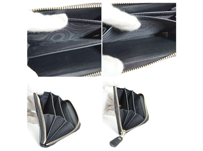 Gucci Portacarte e portafoglio compatto con zip Black GG Microssima Nero - vista 5