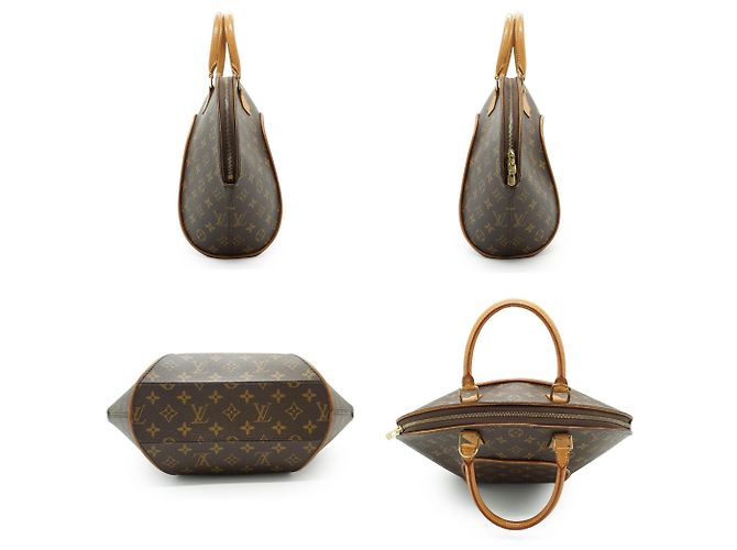 Louis Vuitton Vintage Monogram Canvas Ellipse MM Handtasche Satchel Bag Braun - Ansicht 3