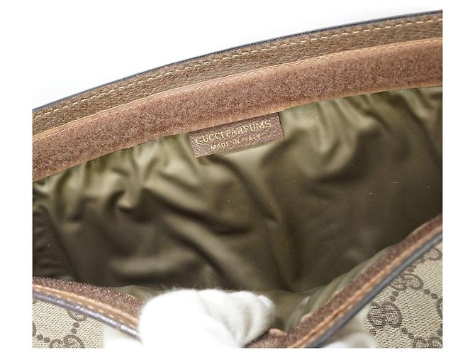 Gucci Necessaire Ophidia Vintage Brown Monogram Canvas Marrone - vista 6