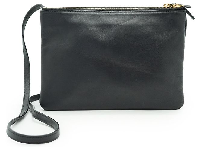 Céline Borsa Trio Large a tracolla e spalla in pelle nera Nero - vista 2