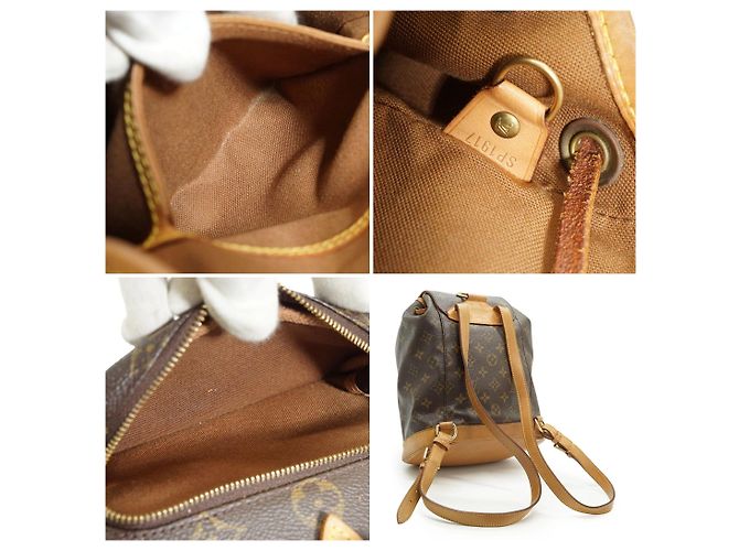 Louis Vuitton Vintage Monogram Canvas Montsouris MM Rucksack Braun - Ansicht 6