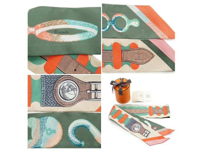 Hermès Hermes Multicolor Inventaire Poetique de Brides A Bloc Silk Twilly 86 Mehrfarben - Ansicht 5