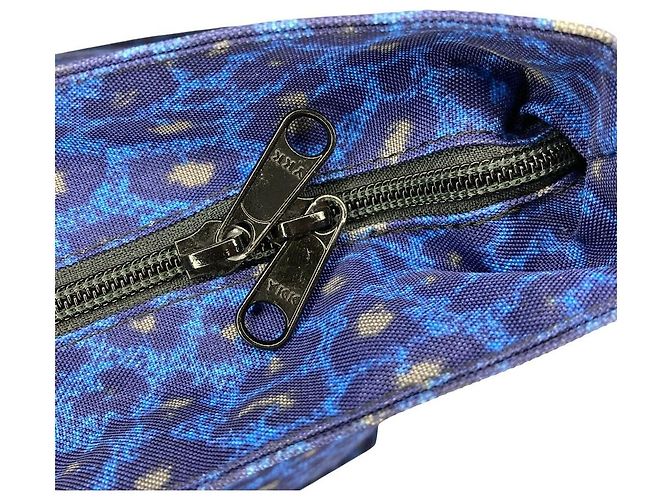 Autre Marque Borsa Tote Herve Chapelier in nylon leopardato Blu - vista 12