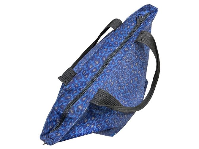 Autre Marque Borsa Tote Herve Chapelier in nylon leopardato Blu - vista 4