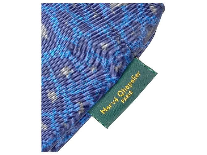 Autre Marque Borsa Tote Herve Chapelier in nylon leopardato Blu - vista 6