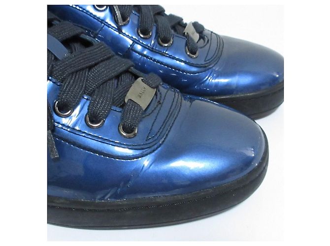 Bally EROY High Cut Sneaker aus Lackleder Blau - Ansicht 16