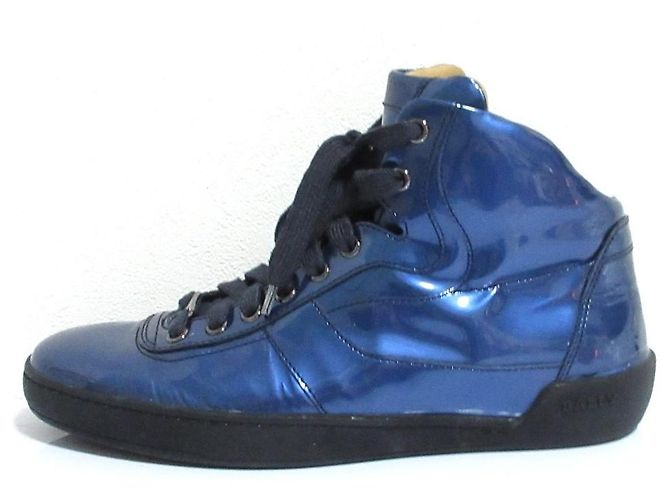 Bally EROY High Cut Sneaker aus Lackleder Blau - Ansicht 2
