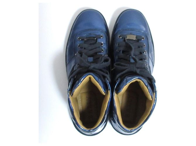 Bally EROY High Cut Sneaker aus Lackleder Blau - Ansicht 4