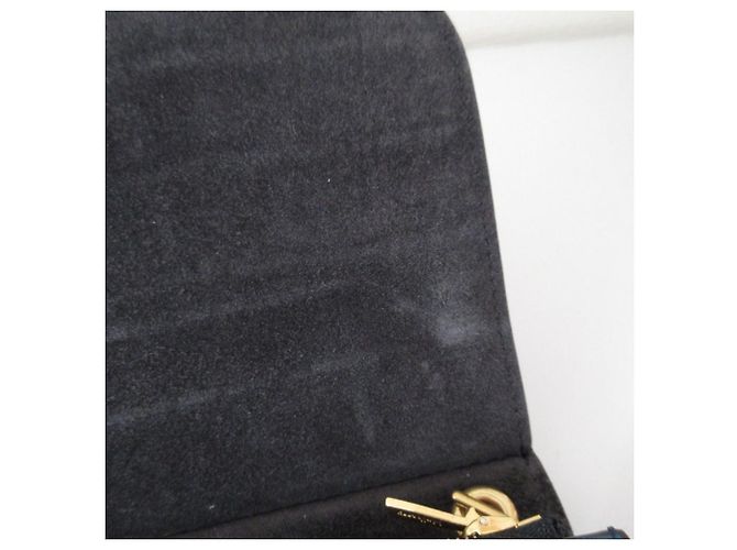 Sac à épaule 2 voies Mulberry Amberley Shiny Small en cuir embossé croc Bleu Bleu Marine - vue 12