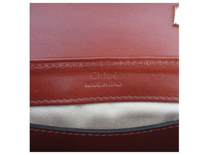 Chloé Chloe Chloe C Mini Borsa a Mano Quadrata in Pelle Effetto Coccodrillo Verde - vista 10