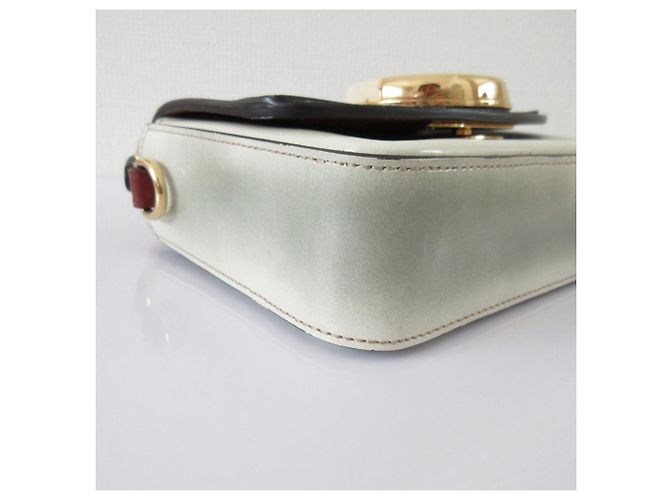 Chloé Chloe Chloe C Mini Borsa a Mano Quadrata in Pelle Effetto Coccodrillo Verde - vista 5